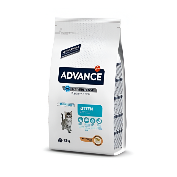 אוכל יבש אדוונס Advance לגורי חתולים בטעם עוף 1.5 ק"ג - קטופיה ישראל | מזון וציוד לחתולים Catopia