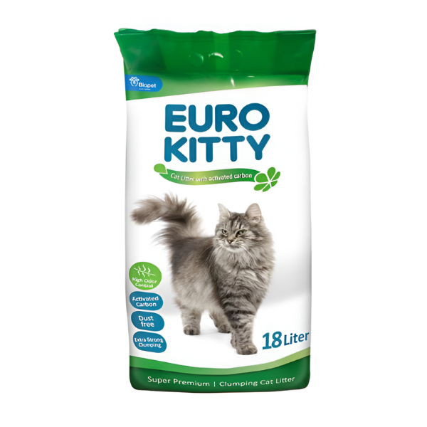 חול מתגבש לחתול יורוקיטי 18 ליטר - קטופיה ישראל | מזון וציוד לחתולים Catopia