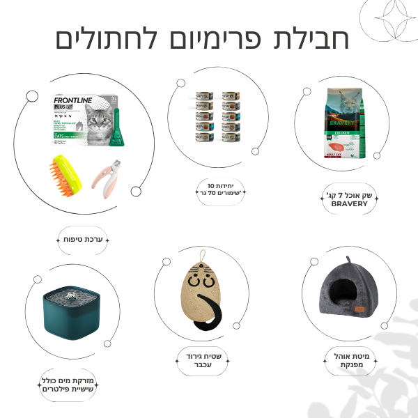 חבילת פרימיום לחתולים - קטופיה ישראל | מזון וציוד לחתולים Catopia