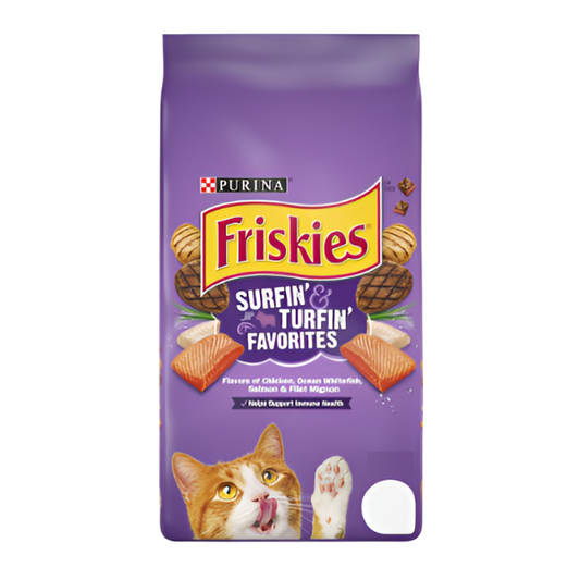 אוכל יבש לחתול FRISKIES פריסקיז בטעם עוף, סלמון, דגי אוקיינוס