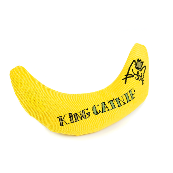 צעצוע קטניפ בצורת בננה KING CAT - קטופיה ישראל | מזון וציוד לחתולים Catopia