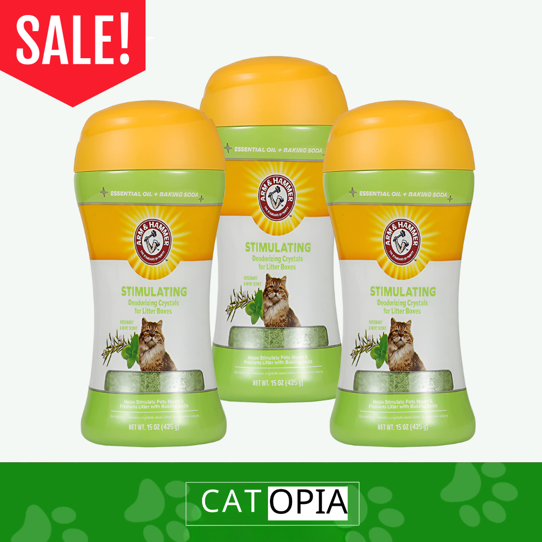 שלישיית מבשמי ריח לשירותי החתול רוזמרין - קטופיה ישראל | מזון וציוד לחתולים Catopia