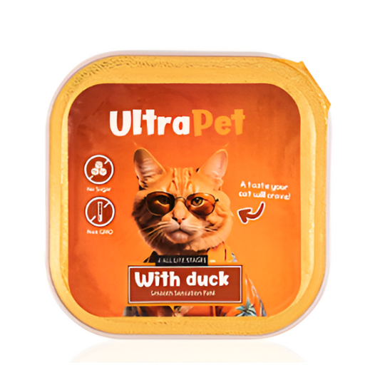 מעדן שימורים לחתול אולטרה-פט ULTRA PET ברווז