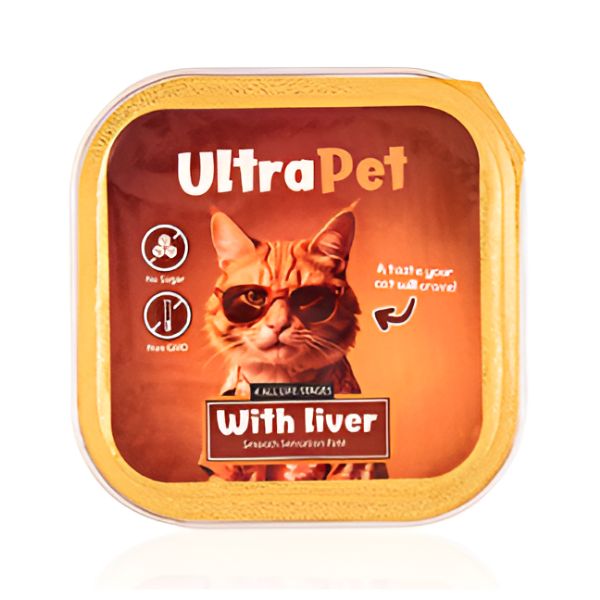 מעדן שימורים לחתול אולטרה-פט ULTRA PET כבד