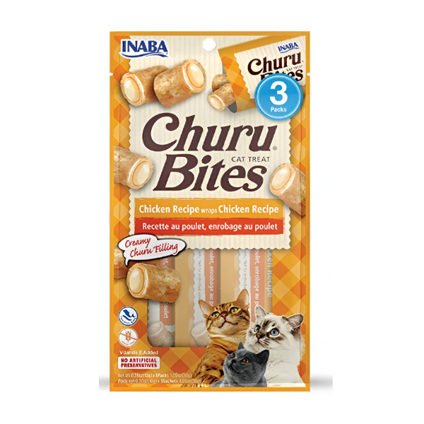 חטיף צ'ורו בייטס לחתול CHURU עוף - קטופיה ישראל | מזון וציוד לחתולים Catopia