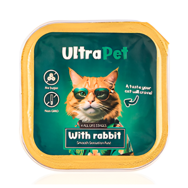 מעדן שימורים לחתול אולטרה-פט ULTRA PET ארנב