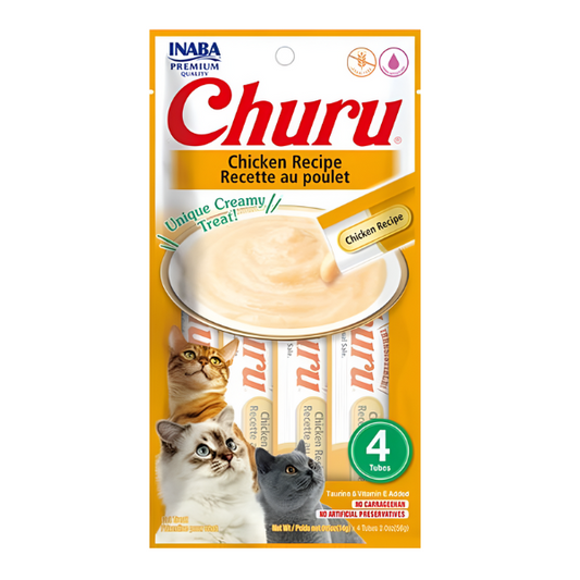 חטיף אינבה צ'ורו לחתול עוף CHURU - קטופיה ישראל | מזון וציוד לחתולים Catopia