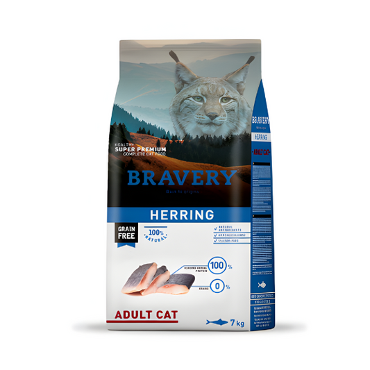 מזון יבש לחתול BRAVERY הרינג 2 ק"ג - קטופיה ישראל | מזון וציוד לחתולים Catopia