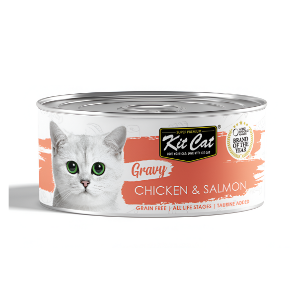 מעדן קיטקט לחתול KITCAT בטעם עוף וסלמון - קטופיה ישראל | מזון וציוד לחתולים Catopia