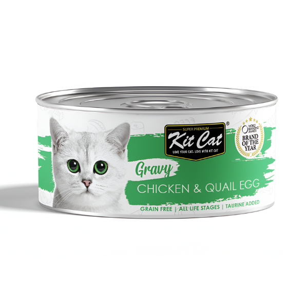 מעדן קיטקט לחתול KITCAT בטעם עוף וביצי שליו - קטופיה ישראל | מזון וציוד לחתולים Catopia