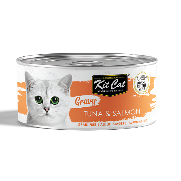 מעדן קיטקט לחתול KITCAT בטעם טונה וסלמון - קטופיה ישראל | מזון וציוד לחתולים Catopia