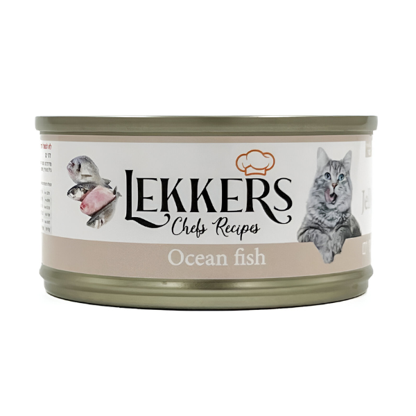 מעדן שימורים לחתול LEKKERS דגי אוקיינוס - קטופיה ישראל | מזון וציוד לחתולים Catopia