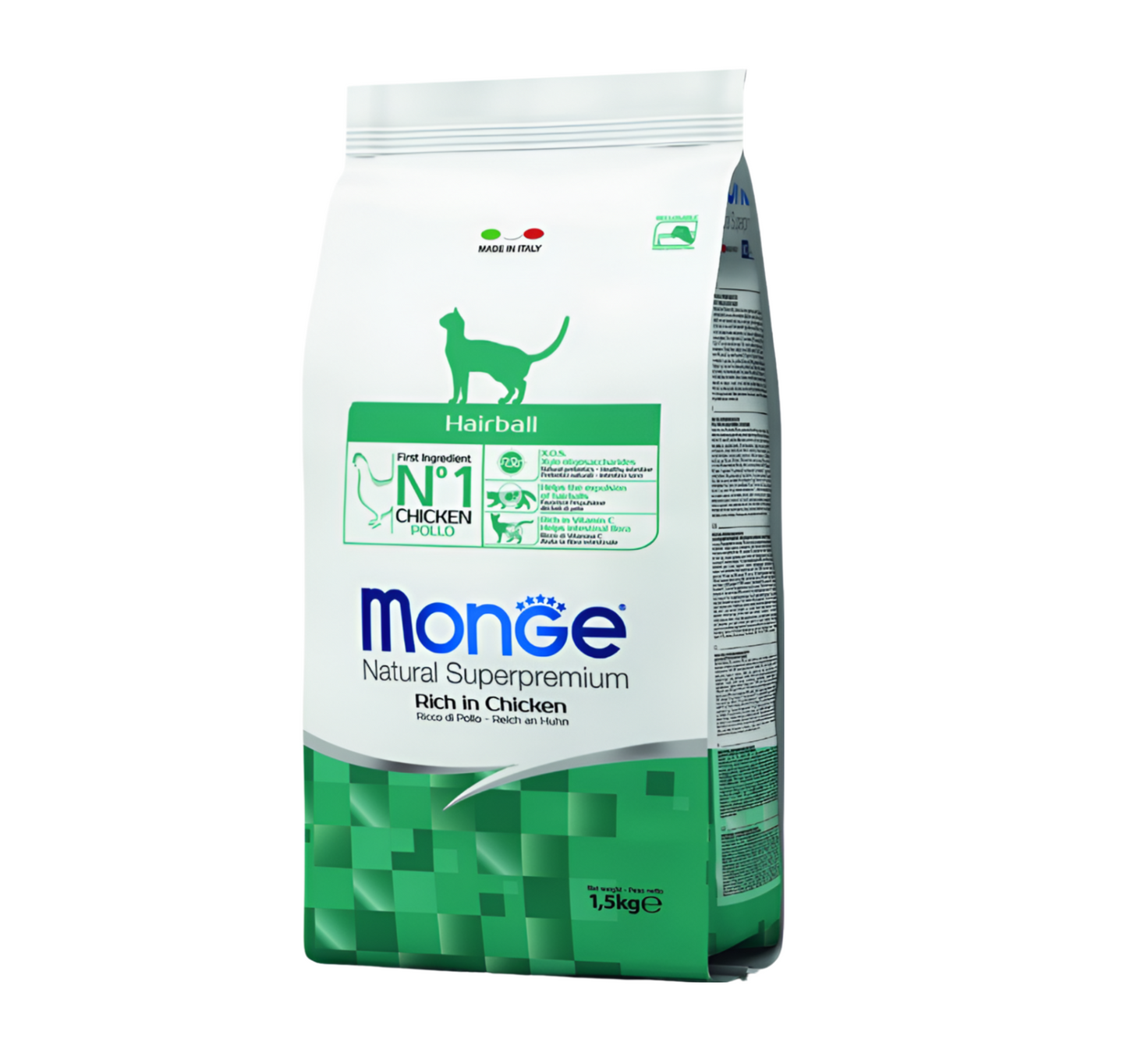 אוכל יבש לחתולים היירבול MONGE מונג' 10 ק"ג - קטופיה ישראל | מזון וציוד לחתולים Catopia