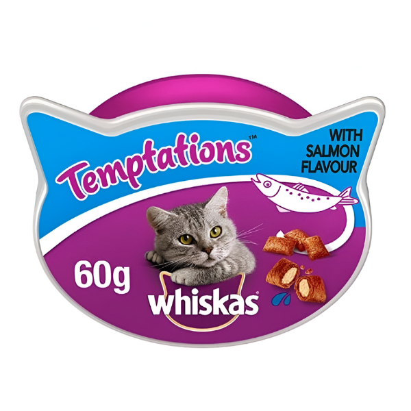 כריות WHISKAS לחתול 60 גר' סלמון - קטופיה ישראל | מזון וציוד לחתולים Catopia