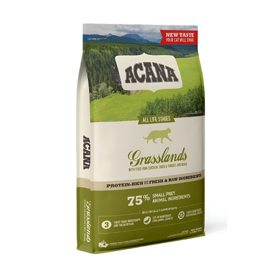ACANA אוכל לחתול גראסלנד 4.54 ק"ג - קטופיה ישראל | מזון וציוד לחתולים Catopia