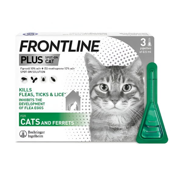 שלישיית אמפולות Frontline פרונטליין לחתול - קטופיה ישראל | מזון וציוד לחתולים Catopia