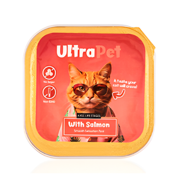 מעדן שימורים לחתול אולטרה-פט ULTRA PET סלמון