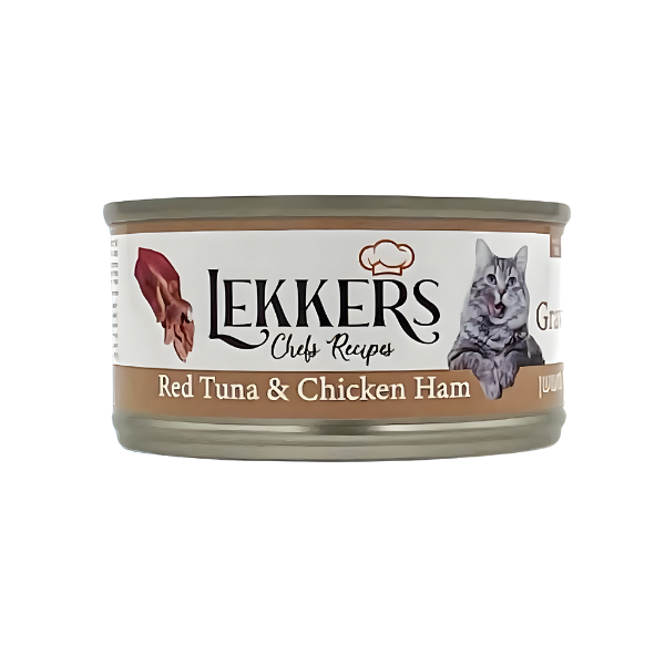 מעדן שימורים לחתול LEKKERS טונה אדומה ובייקון - קטופיה ישראל | מזון וציוד לחתולים Catopia
