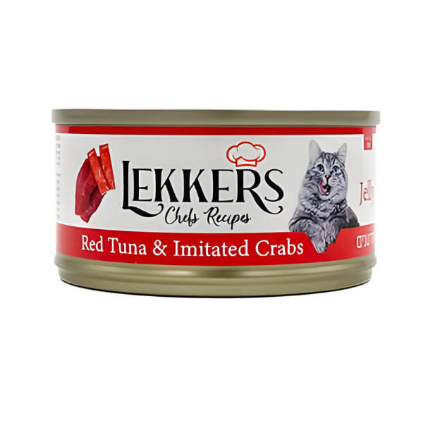 מעדן שימורים לחתול LEKKERS טונה אדומה וסרטנים - קטופיה ישראל | מזון וציוד לחתולים Catopia