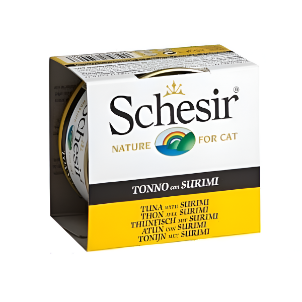 מעדן שימורים SCHEZIR בטעם טונה עם סורימי - קטופיה ישראל | מזון וציוד לחתולים Catopia