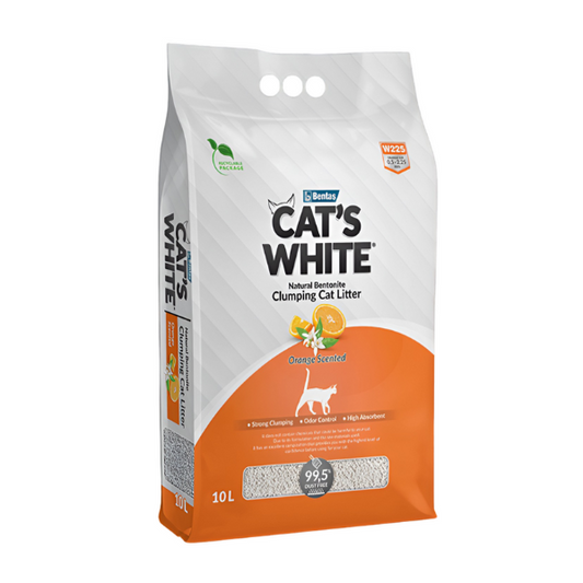 חול מתגבש לחתול בריח תפוז CAT'S WHITE