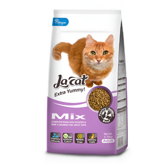 מזון לחתול 2.85 ק"ג בטעם מיקס להקט LACAT