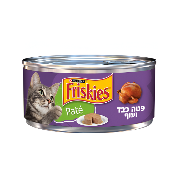 מעדן פטה שימורים FRISKIES בטעם כבד ועוף