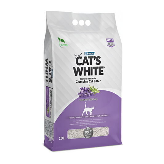 חול מתגבש לחתול בריח לוונדר CAT'S WHITE