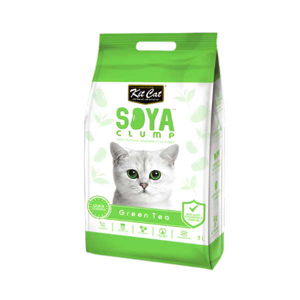 חול מתגבש סויה לחתול תה ירוק KITCAT 7 ליטר