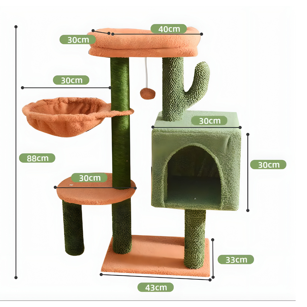 מידות מתקן גירוד לחתולים