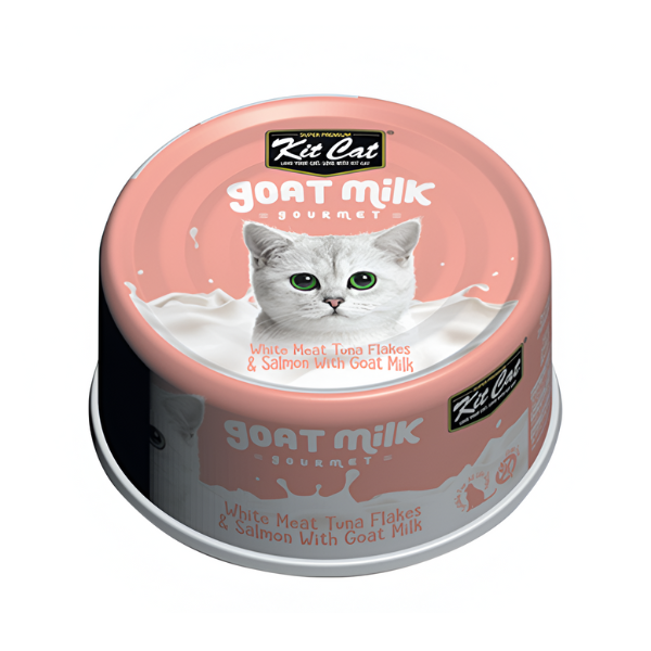 קיטקט KITCAT חלב עיזים בטעם טונה וסלמון לחתול
